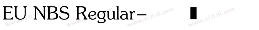 EU NBS Regular字体转换